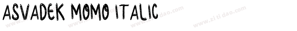 ASvadek Momo Italic字体转换